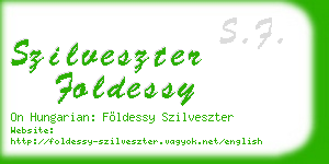 szilveszter foldessy business card